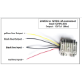 Conversor elétrico de regulador de tensão de 24VDC a 12VDC 3A